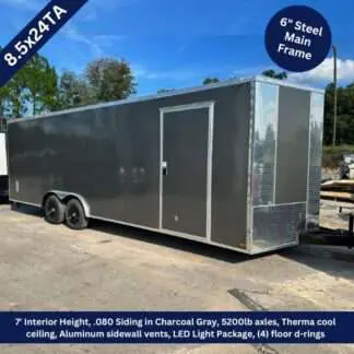 Titanium Cargo 8.5x24TA Charcoal Gray Enclosed Trailer
