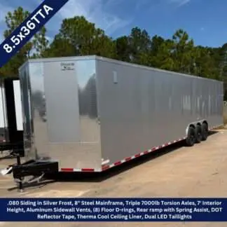 Titanium Cargo 8.5x36 Triple Axle Silver Enclosed Cargo Trailer