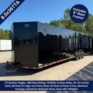 Titanium Cargo 8.5x36 Black Triple Axle Enclosed Cargo Trailer with Black Out Package