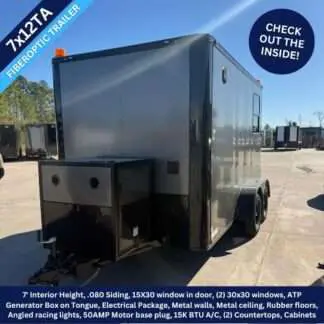 Titanium Cargo 7×12 Charcoal Fiberoptic Splicing Trailer with Blackout Package