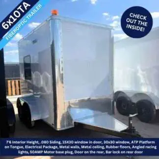 Titanium Cargo 6x10 Tandem Axle Fiberoptic Trailer
