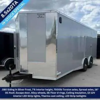 Titanium Cargo 8.5x20 Tandem Axle Enclosed Trailer with Spread 7000lb Axles