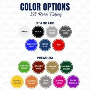 Boss Cargo Trailers Color Chart