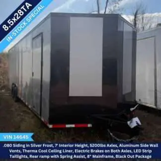 Titanium Cargo 8.5x28 Tandem Axle Silver Enclosed Trailer with Blackout 14645