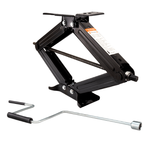 A Scissor Jack 5K with Handle with a handle and a tool.