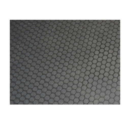 A black Interior Floor Covering - Rubber Coin for 6X14 TA with a hexagonal pattern.