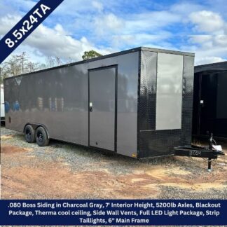 Titanium Cargo 8.5x24 Tandem Axle Charcoal Enclosed Trailer with Blackout