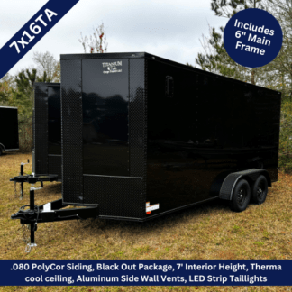 Titanium-Cargo-7x16-Tandem-Axle-Black-PolyCor-Enclosed-Trailer-with-Blackout