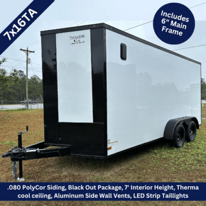 Titanium-Cargo-7x16-Tandem-Axle-White-PolyCor-Enclosed-Trailer-with-Blackout