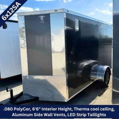 Anvil 6x12 Single Axle Enclosed Trailer Charcoal Gray PolyCor