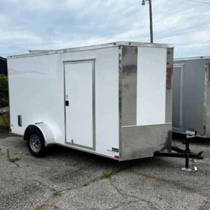 Anvil 6x12 Single Axle Enclosed Trailer White PolyCor