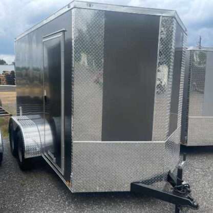 Anvil 6x12 Tandem Axle Enclosed Trailer Charcoal Gray PolyCor