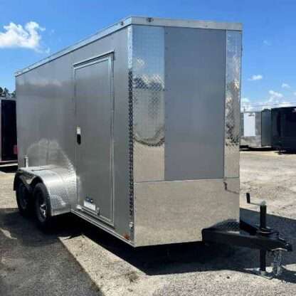 Anvil 6x12 Tandem Axle Enclosed Trailer Silver Frost PolyCor