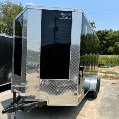 Titanium Cargo 7x14 Tandem Axle Black PolyCor Enclosed Trailer