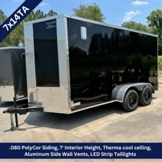 Titanium Cargo 7x14 Tandem Axle Black PolyCor Enclosed Trailer