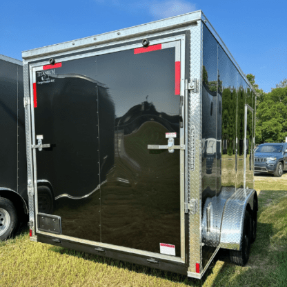 Titanium Cargo 7x14 Tandem Axle Black PolyCor Enclosed Trailer