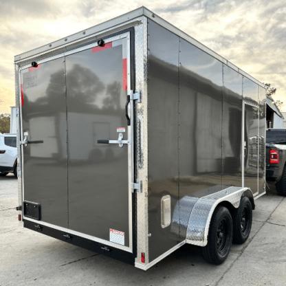 Titanium Cargo 7x14 Tandem Axle Charcoal Gray PolyCor Enclosed Trailer