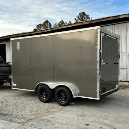 Titanium Cargo 7x14 Tandem Axle Charcoal Gray PolyCor Enclosed Trailer