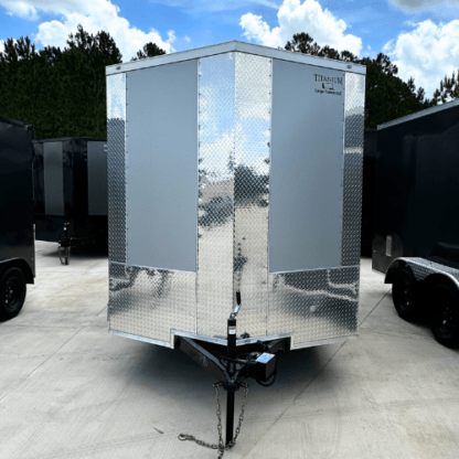 Titanium Cargo 7x14 Tandem Axle Silver Frost PolyCor Enclosed Trailer