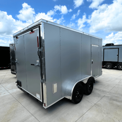 Titanium Cargo 7x14 Tandem Axle Silver Frost PolyCor Enclosed Trailer