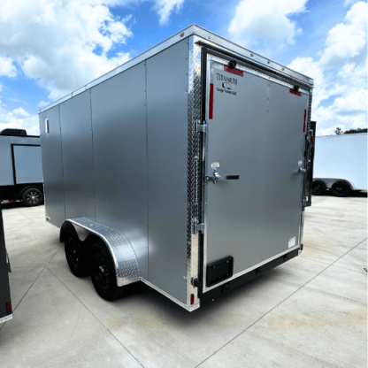 Titanium Cargo 7x14 Tandem Axle Silver Frost PolyCor Enclosed Trailer