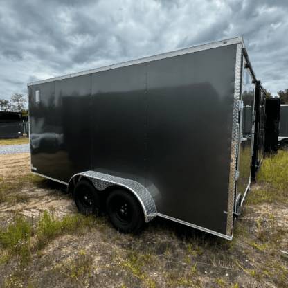 Titanium Cargo 7x16 Tandem Axle Charcoal Gray PolyCor Enclosed Trailer