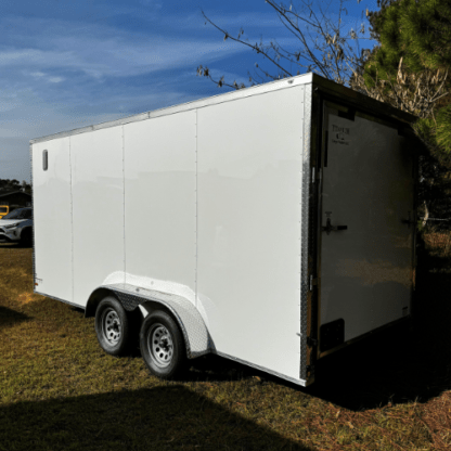 Titanium Cargo 7x16 Tandem Axle White PolyCor Enclosed Trailer