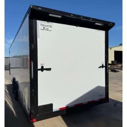 Titanium Cargo 8.5x28TA Spread Axle White Enclosed Race Trailer with Blackout - Image 4