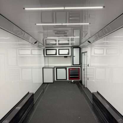 Titanium Cargo 8.5x28TA Spread Axle White Enclosed Race Trailer with Blackout - Image 5