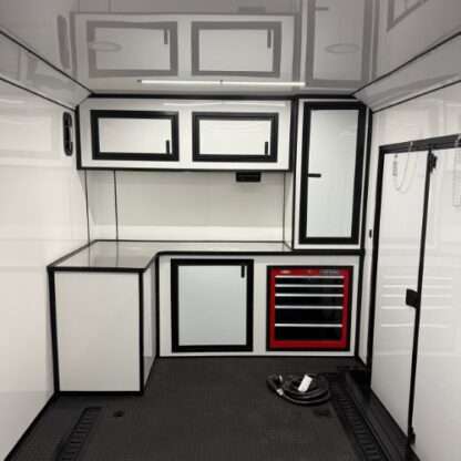 Titanium Cargo 8.5x28TA Spread Axle White Enclosed Race Trailer with Blackout - Image 7