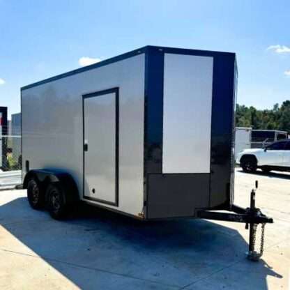 Titanium Cargo 7x14 Tandem Axle Silver PolyCor Enclosed Trailer with Blackout