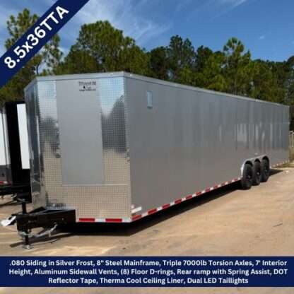 Titanium Cargo 8.5x36 Triple Axle Silver Enclosed Cargo Trailer