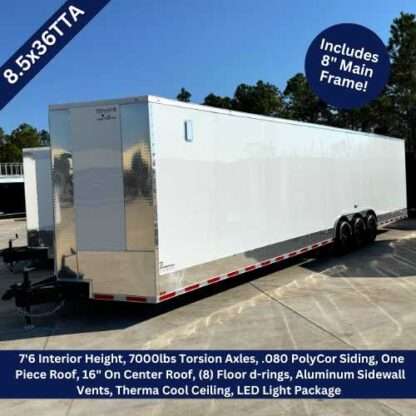 Titanium Cargo 8.5x36 Triple Axle White PolyCor Enclosed Cargo Trailer