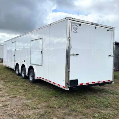 Diamond Cargo 8.5x34 White Triple Axle with Spread Axles and Gull Wing Door - Image 7