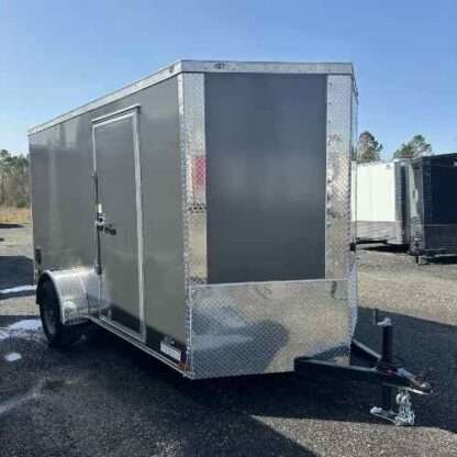Anvil 6x12 Single Axle Charcoal Gray Enclosed Trailer