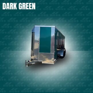 dark green cargo trailer