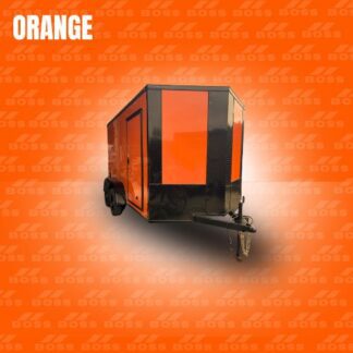 orange cargo trailer