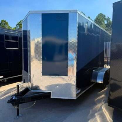 Titanium Cargo 7x16 Tandem Axle Indigo Blue Enclosed Cargo Trailer - Image 2