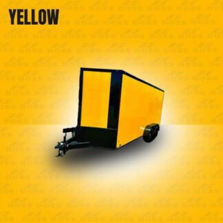 bright yellow cargo trailer