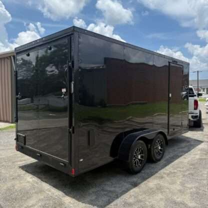 Rock Solid 7x16 Tandem Axle Black Enclosed Cargo Trailer with Blackout Package - Image 3