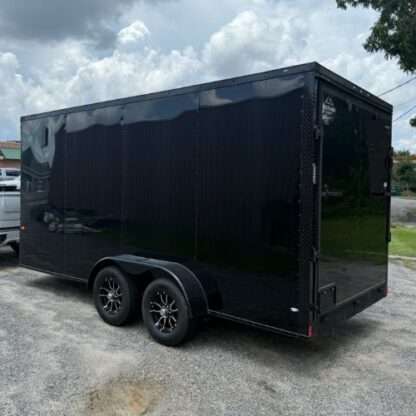 Rock Solid 7x16 Tandem Axle Black Enclosed Cargo Trailer with Blackout Package - Image 4