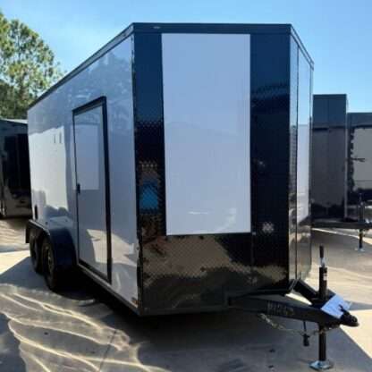 Titanium Cargo 7x14 Tandem Axle White Enclosed Trailer with Blackout - Image 2