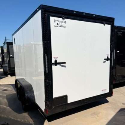 Titanium Cargo 7x14 Tandem Axle White Enclosed Trailer with Blackout - Image 4