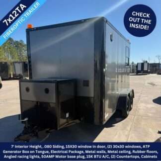 Titanium Cargo 7×12 Charcoal Fiberoptic Splicing Trailer with Blackout Package