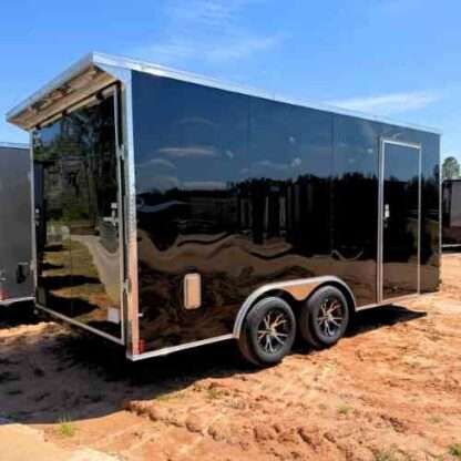 Titanium Cargo 8.5x16 Tandem Axle Black Enclosed Trailer with Rear Spoiler