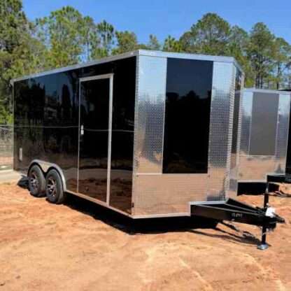 Titanium Cargo 8.5x16 Tandem Axle Black Enclosed Trailer with Rear Spoiler - Image 5