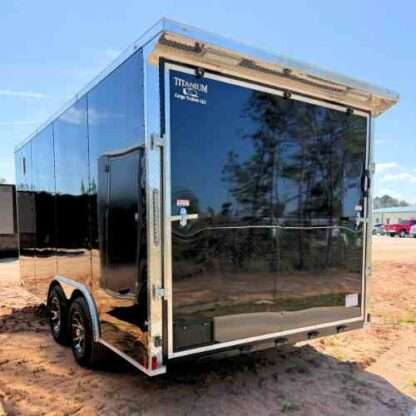 Titanium Cargo 8.5x16 Tandem Axle Black Enclosed Trailer with Rear Spoiler - Image 4