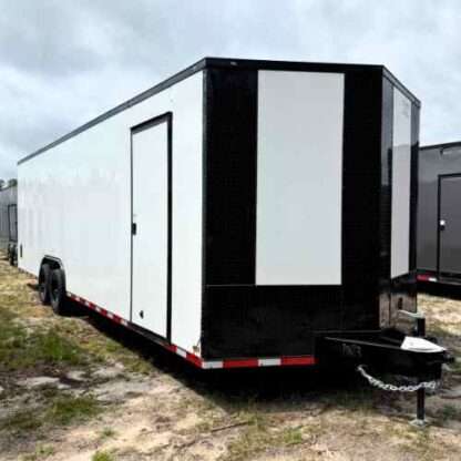 Titanium Cargo 8.5x28 Tandem Axle White Enclosed Trailer with Blackout Package