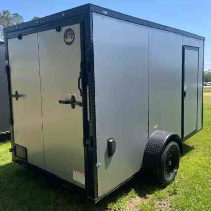 6x12 Single Axle Silver Frost Enclosed Cargo Trailer with Blackout Package - Image 4