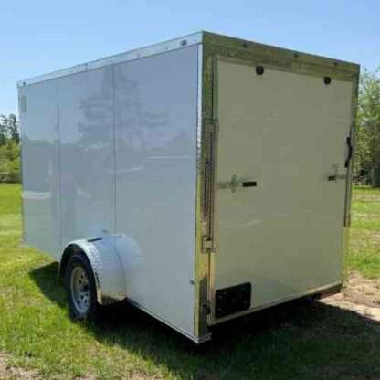 6x12 Single Axle White Enclosed Cargo Trailer - Image 4